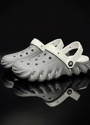 Crocs echo clog premium grey крокс женские мужские серые 37