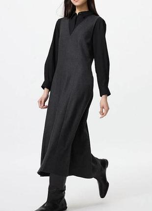 Платье миди а-силуэта zara, платье миди