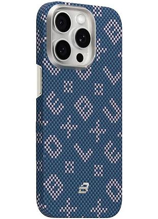 Tpu+pc чохол blueo gilded tactile woven with magsafe для apple iphone 15 pro (6.1") blue