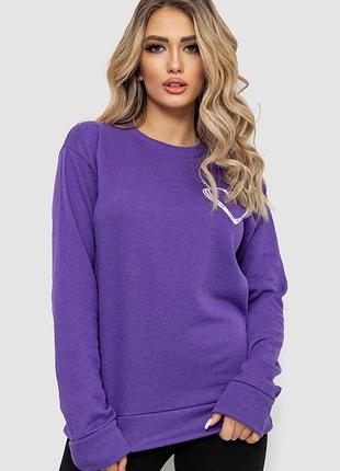 Світшот жіночий, колір фіолетовий, розміри m, l, xl, xxl fa_009376