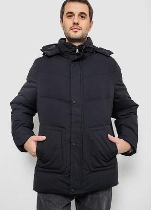 Куртка мужская зимняя удлиненная, цвет черный, размеры s, m, l, xl, xxl fa_013785