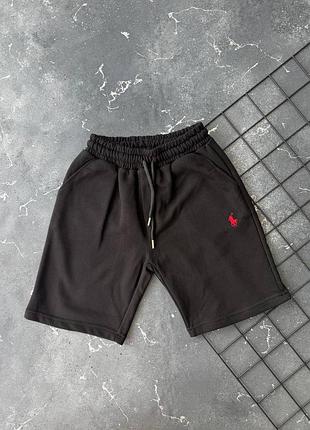 Мужские шорты polo ralph lauren black хлопок