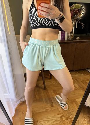 Нові блакитні спортивні шорти under armour