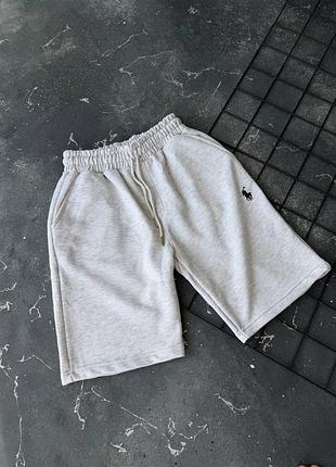 Мужские шорты polo ralph lauren grey хлопок