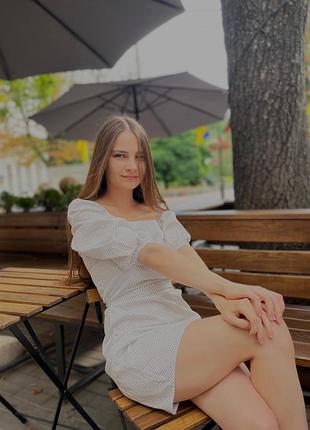 Сукня біла в горох 2