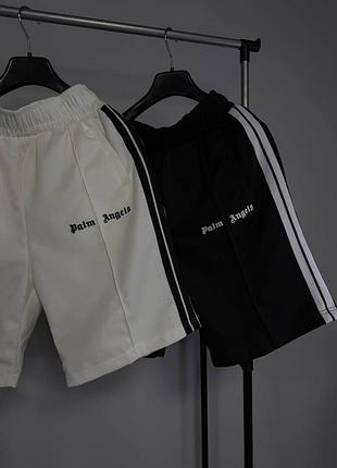 Шорты palm angels мужские черные / белые