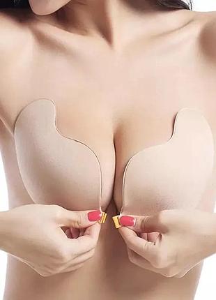Силиконовый бюстгальтер fly bra без бретелей размер а бежевый