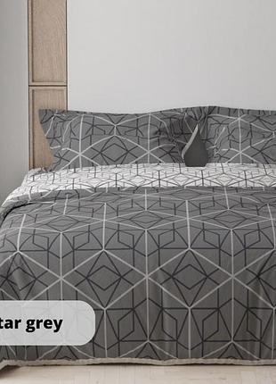 Комплект постельного белья теп "happy sleep" двуспальный (quadro star grey, 50x70)