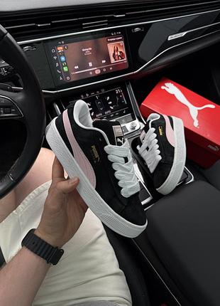 Puma suede xl black-whisp of pink