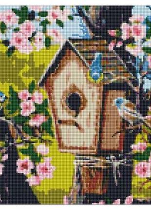 Набор с алмазной мозаикой 40x50 см amo7630 "носелье для птичек" ideyka