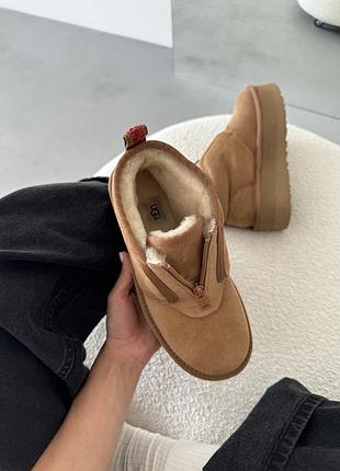 Ugg neumal platform zipper chestnut 39 4