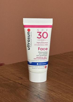 Ultrasun - moisturising anti-ageing sun protection face spf 30 - зволожуючий антивіковий сонцезахисний крем для обличчя spf 30, 15 ml
