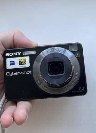 Вінтажна камера 2000х компактний y2k фотоапарат sony cyber-shot dsc-w120 carl zeiss