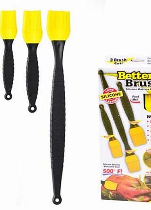 Пензлики силікон 3шт better brush