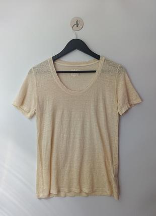 Жіноча футболка з льону peserico x falconeri pure linen t-shirt/кремова/легка/лляна/льон/люкс/італія /брендова/преміум