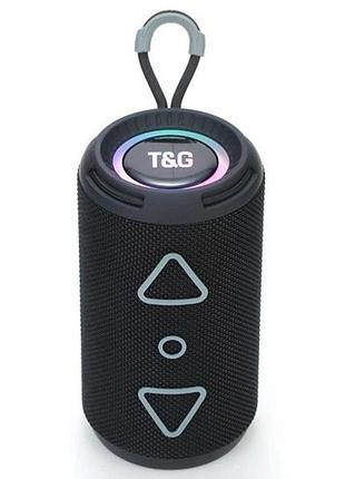 Колонка портативная bluetooth t&g tg656 black черная