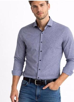 Стильная мужская рубашка jack &amp; jones в клетку (slim fit)
размер м