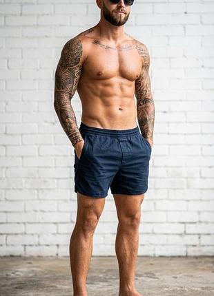 🩳 хлопковые шорты h&amp;m l.o.g.g. | navy casual | размер s-m