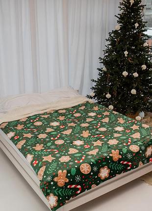 Плед dushka home новорічний 20960 200х230 см зелений
