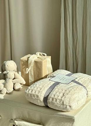 Плед на еко-овчині dushka home 21609 150х200 см молочний