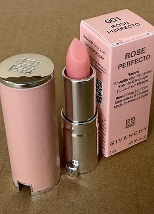 Givenchy rose perfecto lip balm бальзам для губ, 001 rose perfecto, 1,5gr