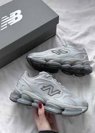 Серые кроссовки унисекс new balance 2000 silver metallic х нью беланс 41