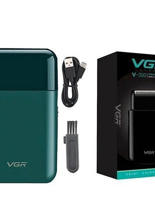 Електробритва vgr v-390, сіткова, з тримером, usb