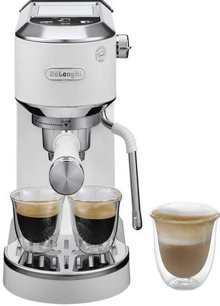 Кавоварка рожкова delonghi dedica duo ec 890.wi 1450 вт біла
