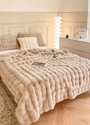 Плед dushka home шиншила пухир 21776 200х230 см бежевий