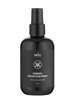 Термозащитный спрей с протеинами шелка для волос moli cosmetics