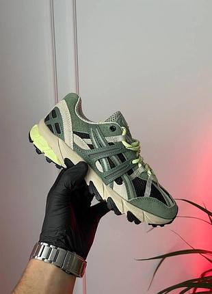 Зеленые кроссовки унисекс asics gel sonoma 15-50 ivy black х асикс 45