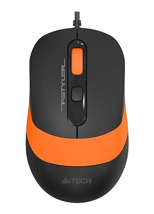 Мышь компьютерная безпроводная a4tech fstyler fg10 black/orange оранжевая