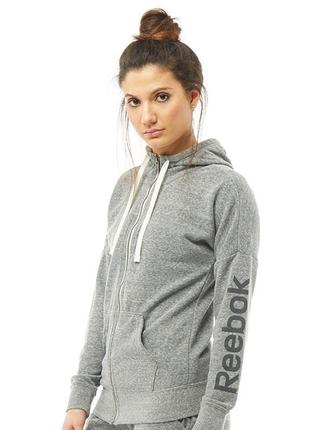 Свитшот reebok  elements logo full zip fleece hoody / оригинал