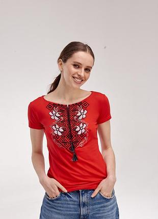 Женская вышитая футболка,s-xl xl