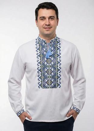 Мужская вышиванка из домотканого полотна 54