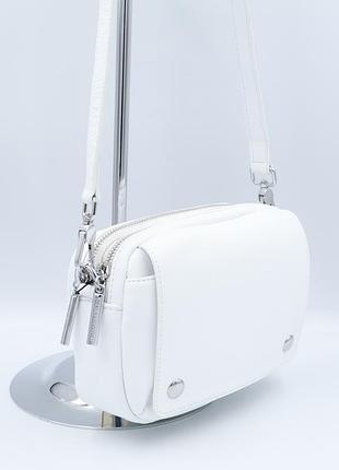 Сумка жіноча шкіряна polina &amp; eiterou c1137h white