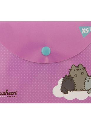 Папка-конверт на кнопке b7 yes pusheen 492263 15х11 см