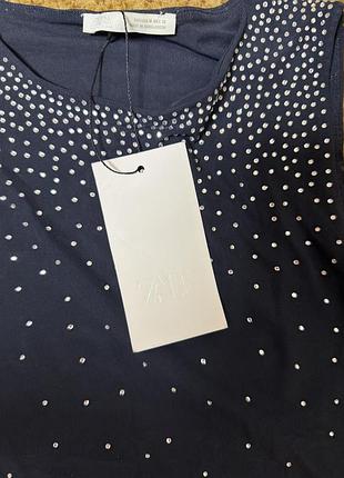 Топ сл стразами zara