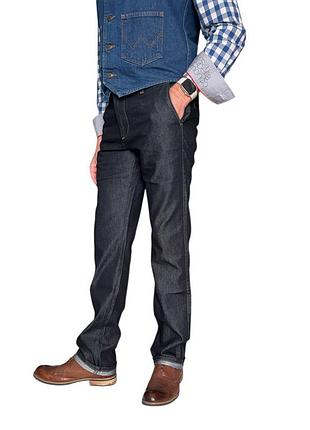 Джинси-брюки montana stretch regular fit chino 901 haylandir rinse – темно-синий 33х34