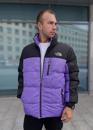 Мужской зимний пуховик the north face black/violet xxl