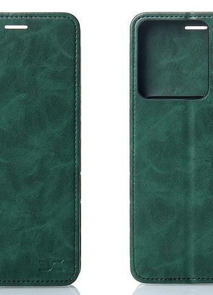 Чехол книжка магнит xiaomi redmi 15с зеленый прошита