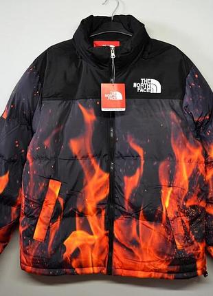 Пуховик supreme the north face nuptse 700 fire пуховик зе норд фейс xxl