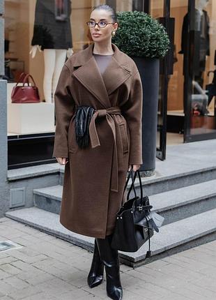 Пальто jadone fashion селин s-m шоколад