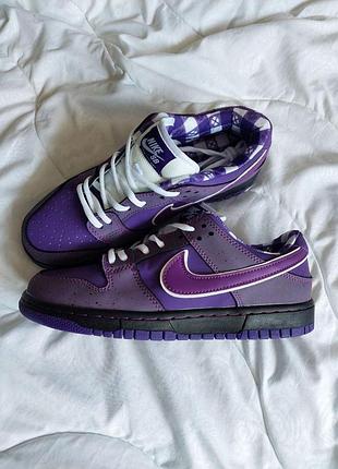 Женские кроссовки nike sb dunk low кроссы найки сб данк для женщин найк стильные фиолетовые кожанные повседнев 42