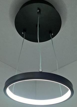 Люстра светодиодная подвесная led светильник для квартиры на потолок лэд 25529 черный 13-100х20х20 см.