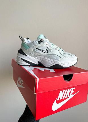 Женские кроссовки nike m2k tekno серые для женщин найки техно кожа удобные повседневные 38
