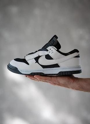 Кроссы nike sb dunk low для мужчин черно-белые кожа трендовые 42