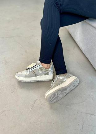 Женские кроссовки nike air force 1 low бежевые, элегантные и универсальные найк аир форс 1 лоу 37