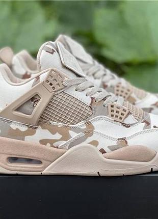 Чоловічі кросівки nike air jordan 4 retro white стильні та преміальні джордан 4 білі