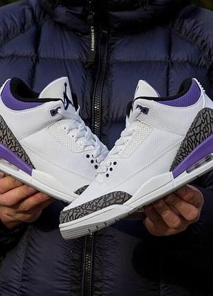 Кроси nike air jordan retro 3 для чоловіків найк аір джордан ретро найкі шкіра зручні